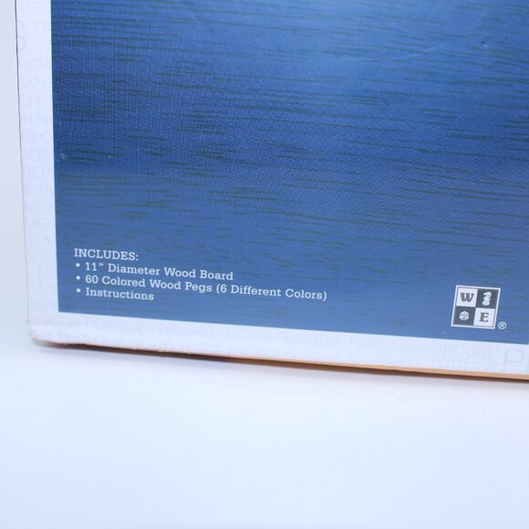 WE Games Solid Wood Chinese Checkers Board Game with Pegs - Picture 4 of 4